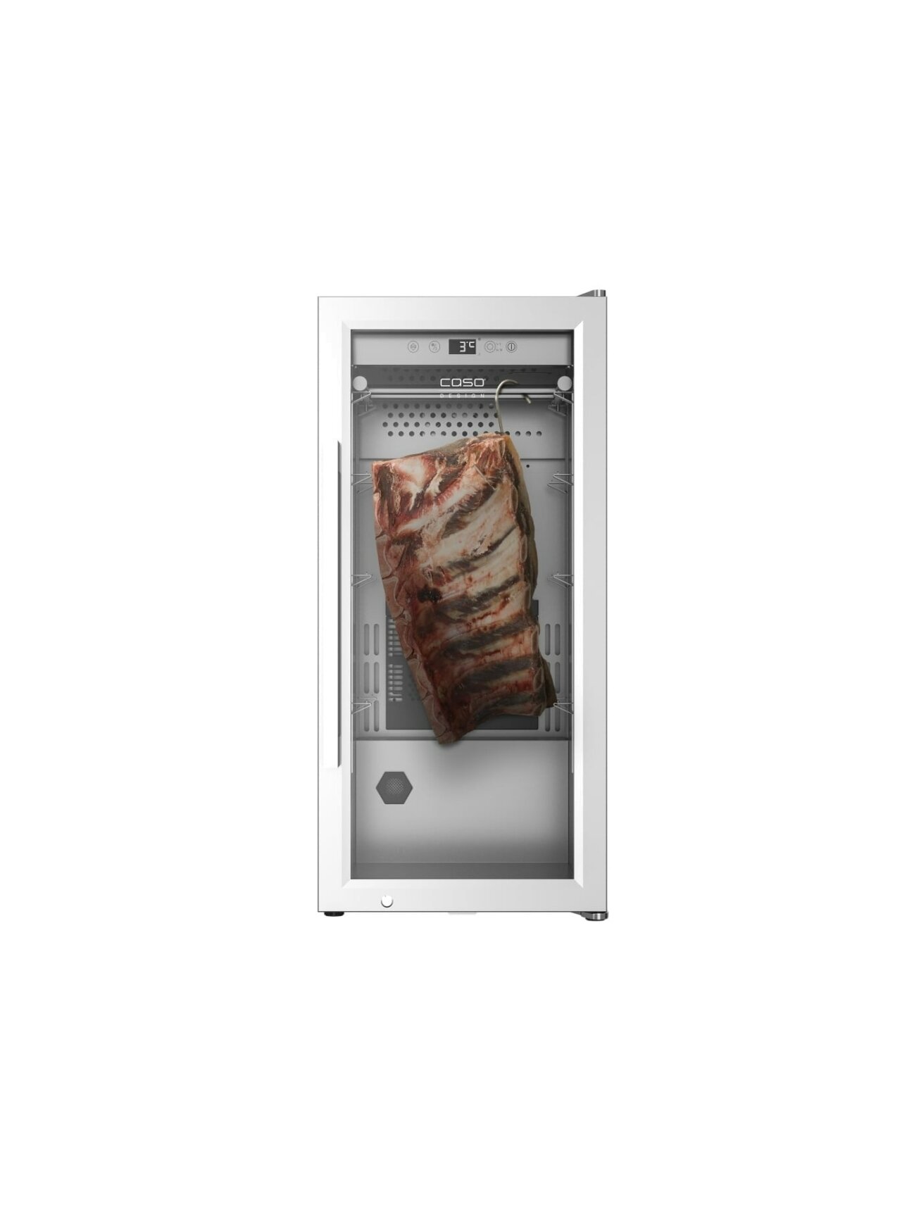 Caso | Dry aging cabinet with compressor technology | DryAged Master 63 | Energy efficiency class Not apply | Food-ageing cabinet with compressor technology | Free standing | Bottles capacity Not apply | Cooling type Compressor technology | Stainless ste 2 Caso | Dry aging cabinet with compressor technology | DryAged Master 63 | Energy efficiency class Not apply | Food-ageing cabinet with compressor technology | Free standing | Bottles capacity Not apply | Cooling type Compressor technology | Stainless ste 2