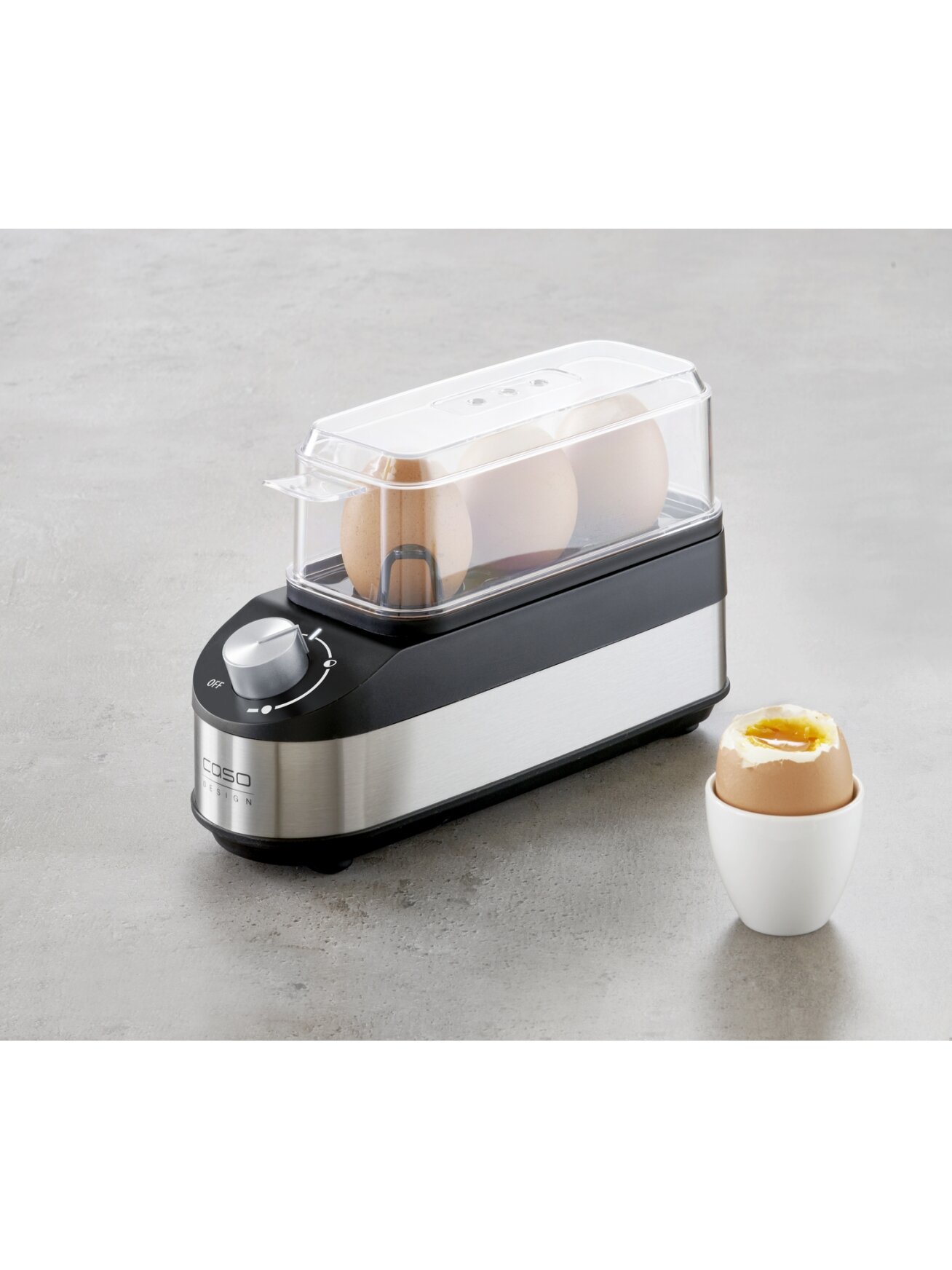 Caso | Egg Cooker | E3 | Black/Stainless Steel | 210 W 3
