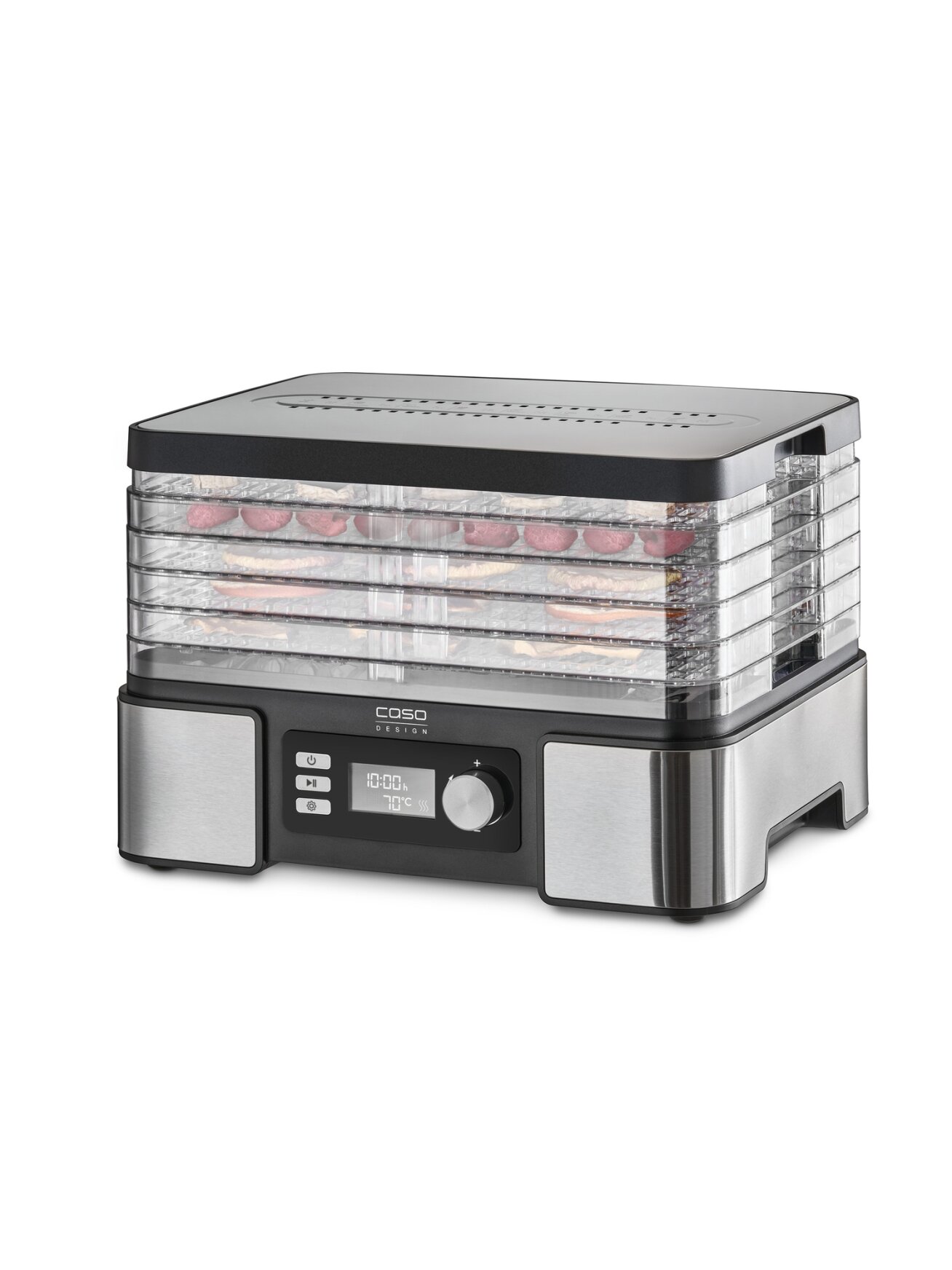 Caso | Food Dehydrator | DH 450 | Power 370-450 W | Number of trays 5 | Temperature control | Integrated timer | Black/Stainless Steel 1