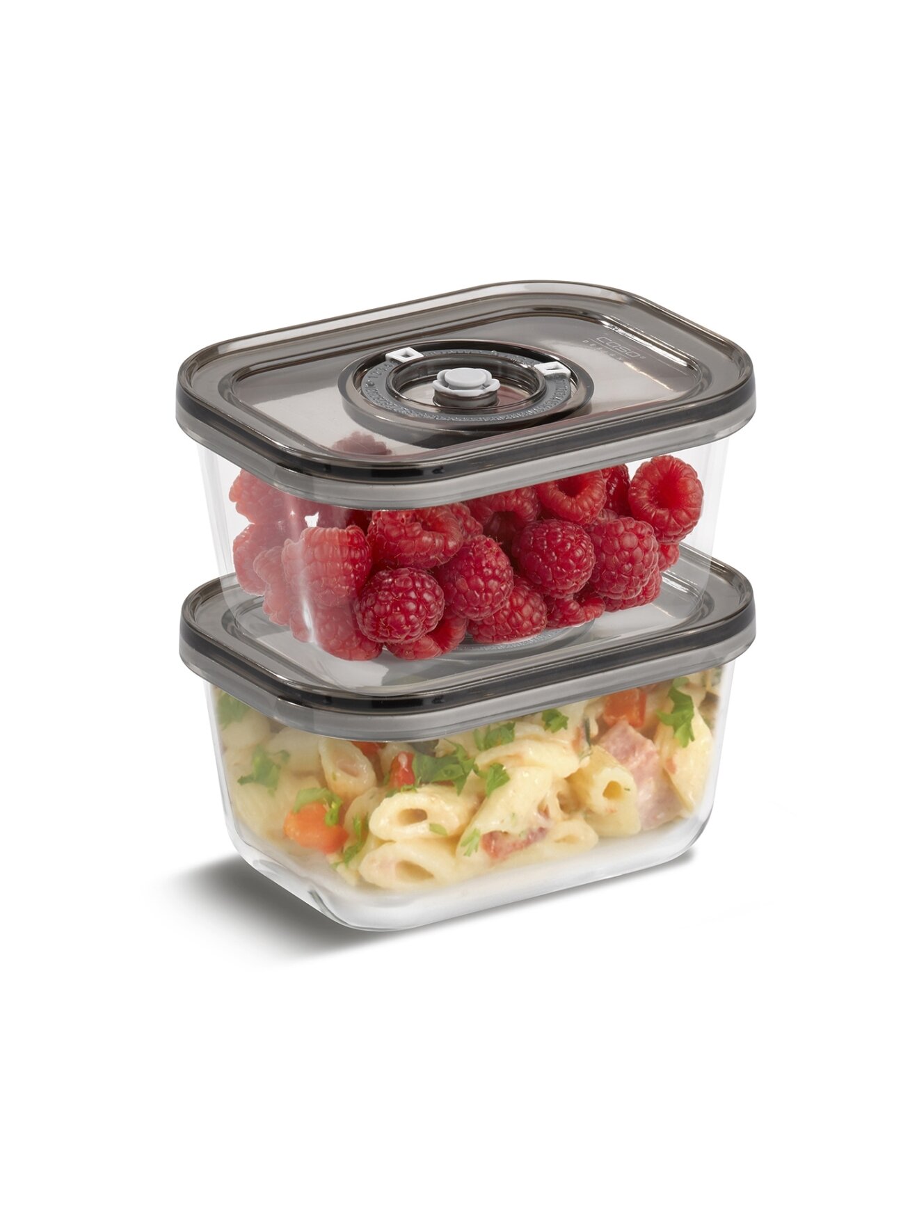 Caso | Glass Vacuum Containers with Plastic Lid (2 pcs) | VacuBoxx Eco-Duo S | Transparent 2 Caso | Glass Vacuum Containers with Plastic Lid (2 pcs) | VacuBoxx Eco-Duo S | Transparent 2