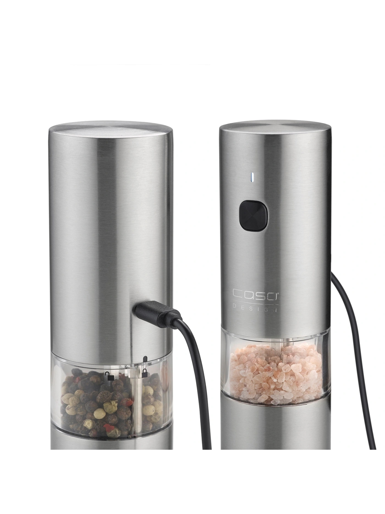 Caso Salt and Pepper Grinder | SpiceDuo | Electric | Housing material Stainless steel | Lithium 4 Caso Salt and Pepper Grinder | SpiceDuo | Electric | Housing material Stainless steel | Lithium 4