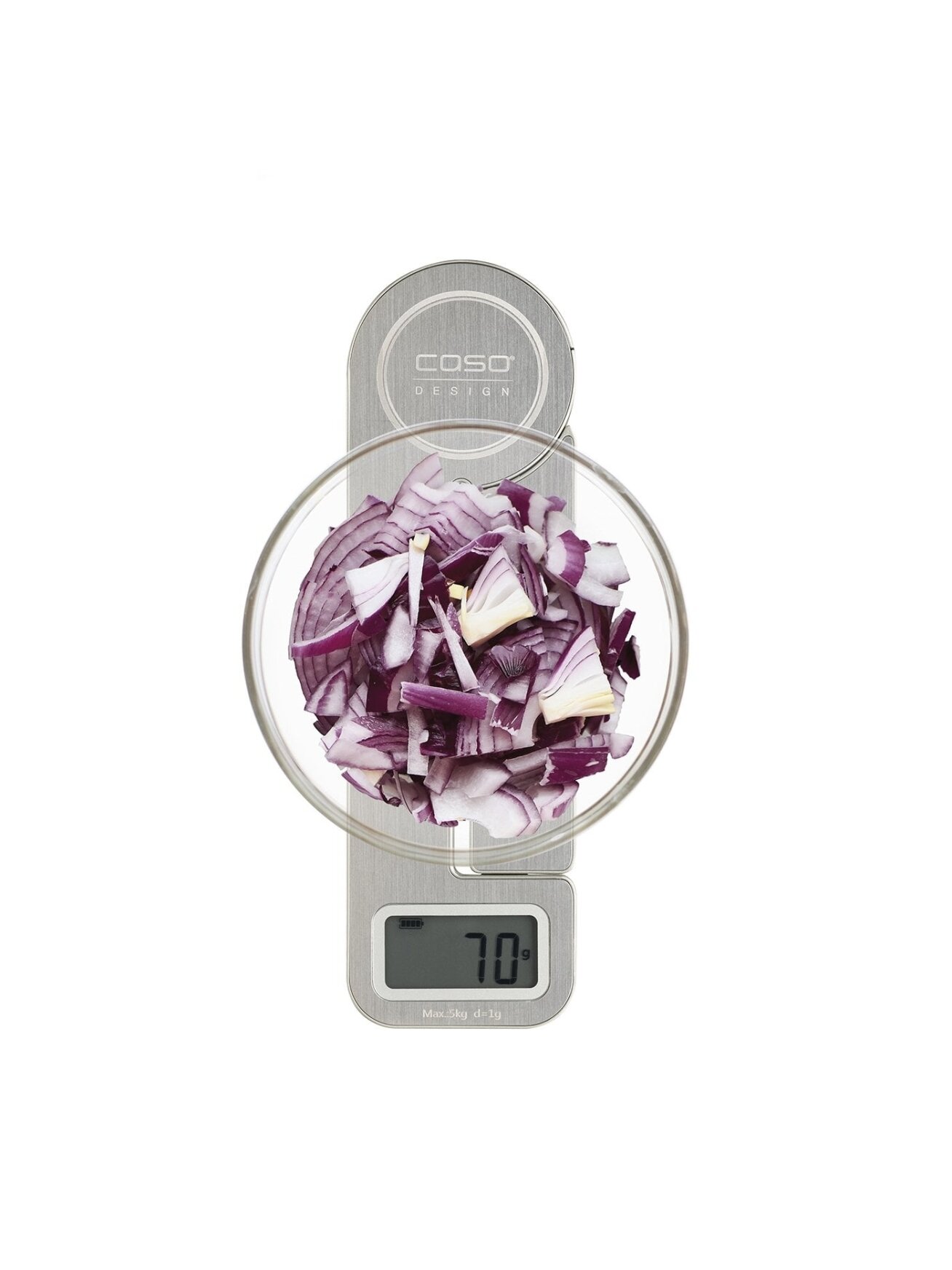 Caso | Scales | KitchenEcostyle | Maximum weight (capacity) 5 kg | Graduation 1 g | Display type LCD | Stainless steel 4 Caso | Scales | KitchenEcostyle | Maximum weight (capacity) 5 kg | Graduation 1 g | Display type LCD | Stainless steel 4