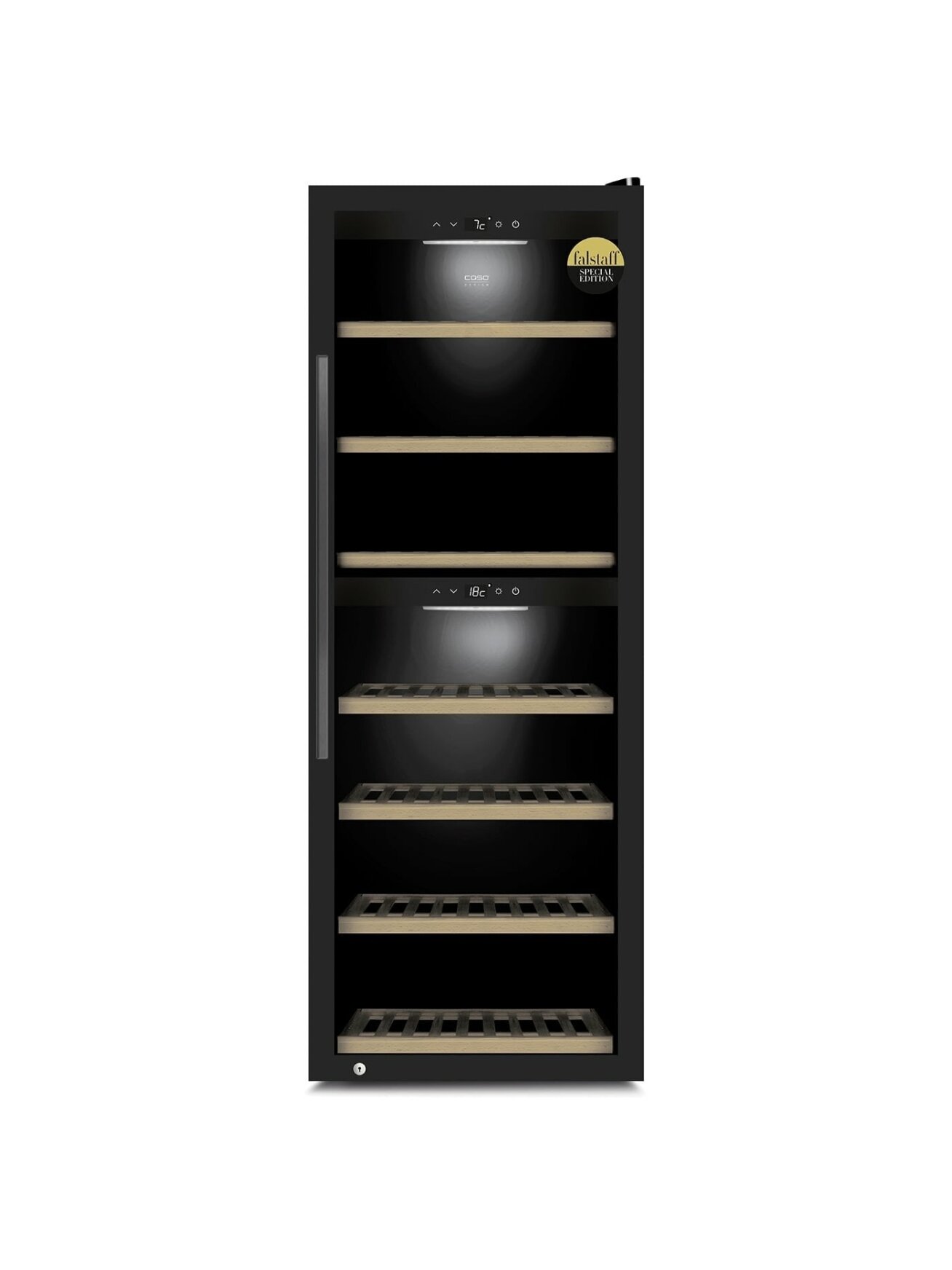 Caso | Smart Wine Cooler | WineExclusive 126 | Energy efficiency class G | Showcase | Free standing | Bottles capacity 126 bottles | Cooling type Compressor technology | Black 1