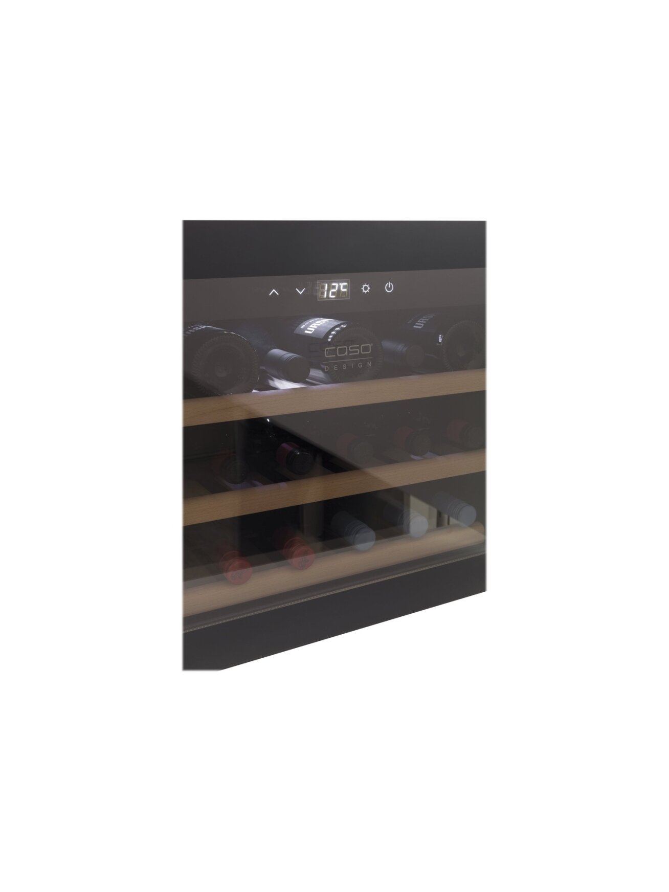 Caso | Wine cooler | WineSafe 18 EB | Energy efficiency class G | Built-in | Bottles capacity 18 bottles | Cooling type Compressor technology | Black 2 Caso | Wine cooler | WineSafe 18 EB | Energy efficiency class G | Built-in | Bottles capacity 18 bottles | Cooling type Compressor technology | Black 2