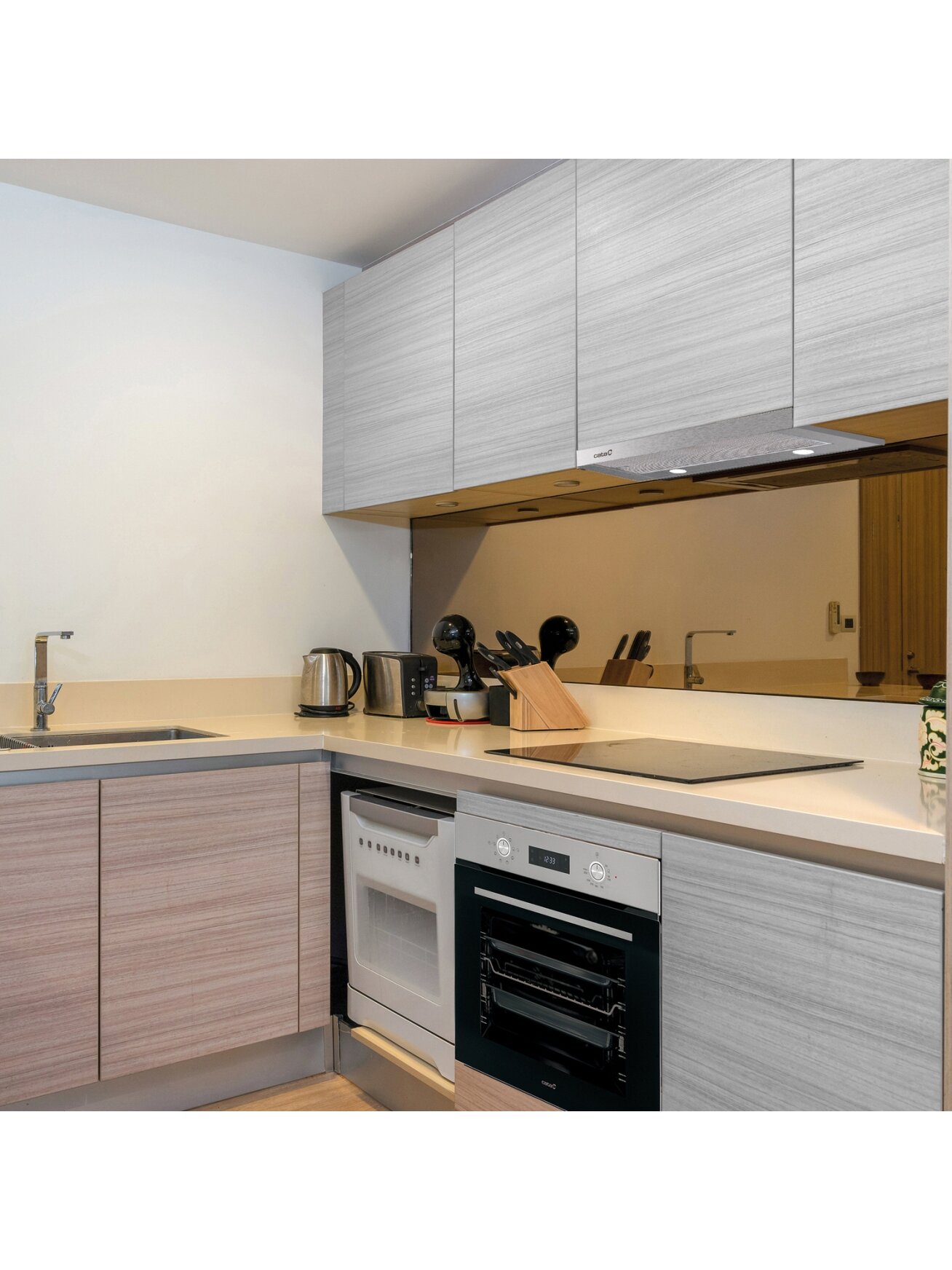 CATA Hood | EXTENDER 600 | Telescopic | Energy efficiency class C | Width 60 cm | 390 m³/h | Mechanical | ECOLED | Stainless Steel 4