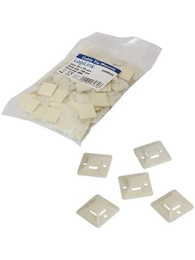 Cable Tie Mounts 20x20 mm | KAB0042 | Self-adhesive, for cable ties