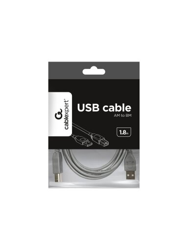 Cablexpert CCP-USB2-AMBM-6G USB 2.0 A-plug B-plug 6ft cable, grey color | Cablexpert | CCP-USB2-AMBM-6G | USB 2.0 A-plug B-plug 6ft cable Cablexpert CCP-USB2-AMBM-6G USB 2.0 A-plug B-plug 6ft cable, grey color | Cablexpert | CCP-USB2-AMBM-6G | USB 2.0 A-plug B-plug 6ft cable