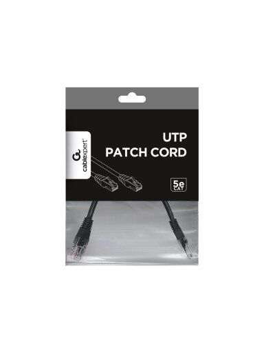 Cablexpert | Patch Cord Cat.5e UTP 0.25m | Black RJ-45 | RJ-45 Cablexpert | Patch Cord Cat.5e UTP 0.25m | Black RJ-45 | RJ-45
