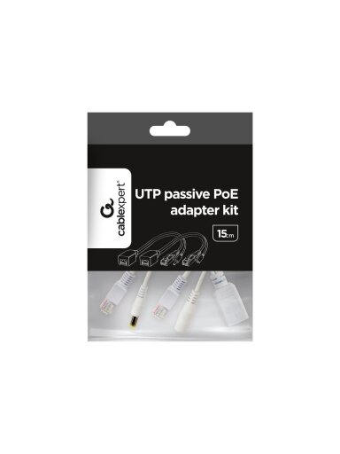 Cablexpert | PP12-POE-0.15M-W | 0.15 m | White | UTP passive PoE adapter kit Cablexpert | PP12-POE-0.15M-W | 0.15 m | White | UTP passive PoE adapter kit