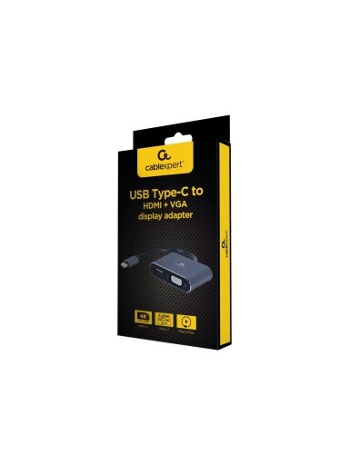 Cablexpert | USB Type-C to HDMI and VGA display adapter | A-USB3C-HDMIVGA-01 | USB Type-C Cablexpert | USB Type-C to HDMI and VGA display adapter | A-USB3C-HDMIVGA-01 | USB Type-C