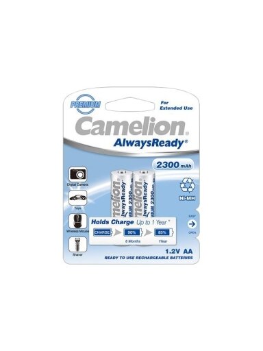Camelion | AA/HR6 | 2300 mAh | AlwaysReady Rechargeable Batteries Ni-MH | 2 pc(s)