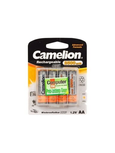 Camelion | AA/HR6 | 2500 mAh | Rechargeable Batteries Ni-MH | 4 pc(s)