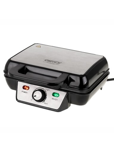 Camry | Waffle Maker | CR 3046 | 1600 W | Number of pastry 2 | Belgium | Black/Stainless Steel