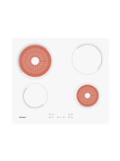 Candy | Hob | CH64CCW | Vitroceramic | Number of burners/cooking zones 4 | Touch | White Candy | Hob | CH64CCW | Vitroceramic | Number of burners/cooking zones 4 | Touch | White
