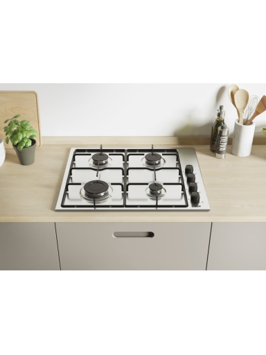 Candy Hob | Idea CHW6LBX/4U2 | Gas | Number of burners/cooking zones 4 | Knob | Stainless Steel