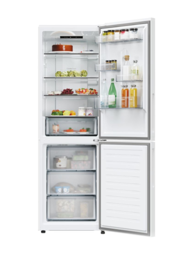 Candy Refrigerator | CNCQ2T618EW | Energy efficiency class E | Free standing | Combi | Height 185 cm | No Frost system | Fridge net capacity 235 L | Freezer net capacity 120 L | 38 dB | White