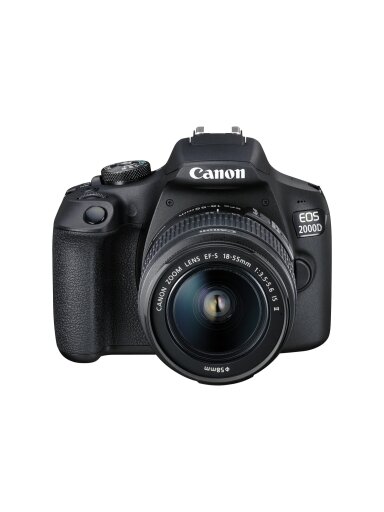 Canon | EOS | 2000D 18-55 IS II EU26 | SLR Camera Kit | Megapixel 24.1 MP | Image stabilizer | ISO sensitivity (max) 12800 | Display diagonal 3.0 " | Wi-Fi | Video recording | APS-C | Black