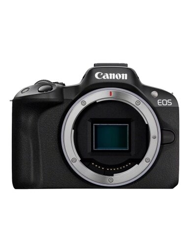Canon | EOS R50 Mirrorless Camera Body (SIP) | Megapixel 24.2 MP | Image stabilizer | ISO sensitivity (max) 32000 | Display diagonal 2.95 " | Wi-Fi | Video recording | Automatic, manual | CMOS | Black