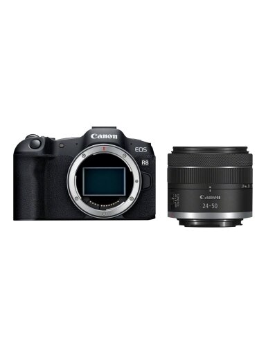 Canon | EOS R8 Body + RF 24-50mm F4.5-6.3 IS STM (AIP) | Megapixel 24.2 MP | Image stabilizer | ISO sensitivity (max) 102400 | Display diagonal 3 " | Wi-Fi | Video recording | Automatic, manual | CMOS