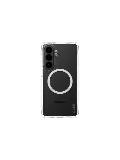 CARE by PanzerGlass Samba Case Transparent w. White Qi Samsung New Galaxy S26 Plus | PanzerGlass