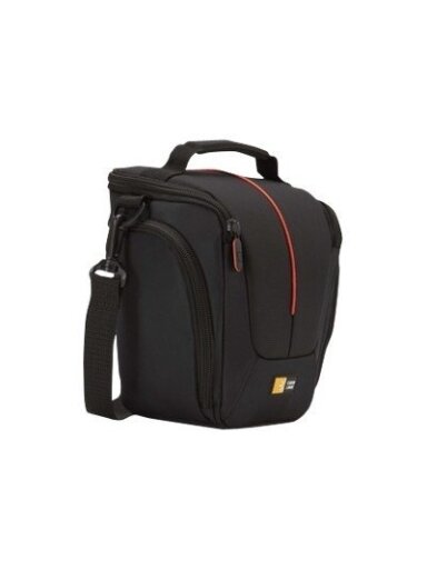 Case Logic | DCB-306 SLR Camera Bag | Black | * Designed to fit an SLR camera with standard zoom lens attached * Internal zippered pocket stores memory cards, filter or lens cloth * Side zippered pockets store an extra battery, cables, lens cap, or small