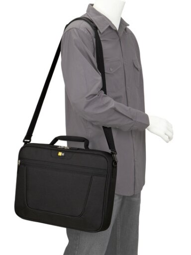 Case Logic | VNCI215 | Fits up to size 15.6 " | Messenger - Briefcase | Black | Shoulder strap 11