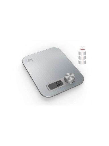 Caso | Design kitchen scale | Maximum weight (capacity) 5 kg | Graduation 1 g | Display type Digital | Stainless Steel Caso | Design kitchen scale | Maximum weight (capacity) 5 kg | Graduation 1 g | Display type Digital | Stainless Steel