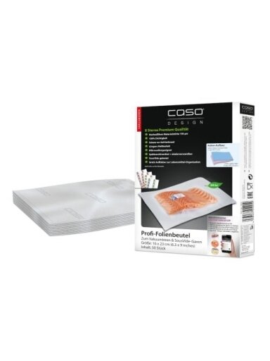 Caso | Foil bags | 01201 | 50 units | Dimensions (W x L) 16 x 23 cm | Ribbed