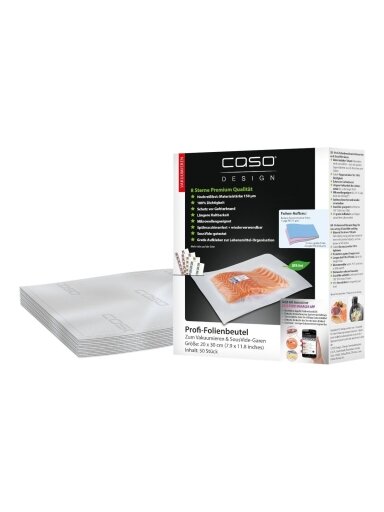 Caso | Foil Bags | 01219 | 50 units | Dimensions (W x L) 20 x 30 cm | Ribbed