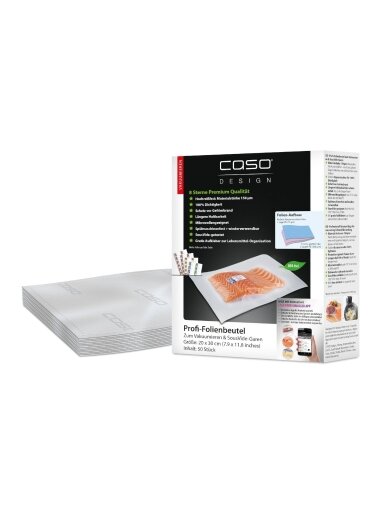 Caso | Foil Bags | 01219 | 50 units | Dimensions (W x L) 20 x 30 cm | Ribbed