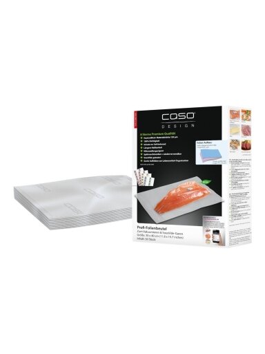 Caso | Foil bags | 01220 | 50 units | Dimensions (W x L) 30 x 40 cm | Ribbed