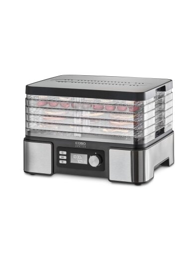 Caso | Food Dehydrator | DH 450 | Power 370-450 W | Number of trays 5 | Temperature control | Integrated timer | Black/Stainless Steel