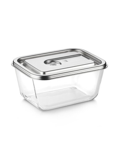 Caso Glass Vacuum Container with Plastic Lid | VacuBoxx Inox XL | Transparent