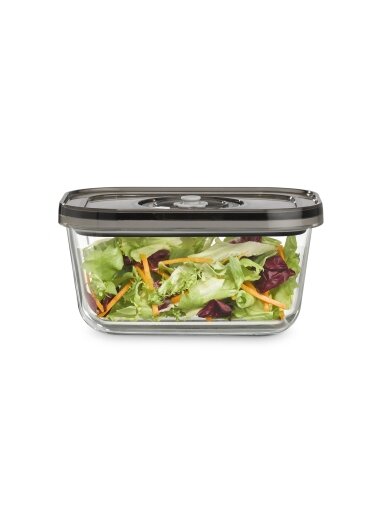Caso | Glass Vacuum Containers with Plastic Lid (2 pcs) | VacuBoxx Eco-Duo S | Transparent