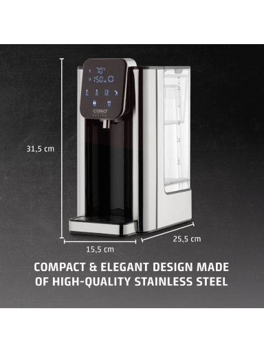 Caso HW 666 Inox | Turbo Hot Water Dispenser | Electric | 2200-2600 W | 2.7 L | Plastic/Stainless Steel | Stainless steel/Black Caso HW 666 Inox | Turbo Hot Water Dispenser | Electric | 2200-2600 W | 2.7 L | Plastic/Stainless Steel | Stainless steel/Black