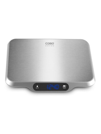 Caso | Kitchen scale | L 15 | Maximum weight (capacity) 15 kg | Graduation 1 g | Display type LCD Display | Stainless steel Caso | Kitchen scale | L 15 | Maximum weight (capacity) 15 kg | Graduation 1 g | Display type LCD Display | Stainless steel