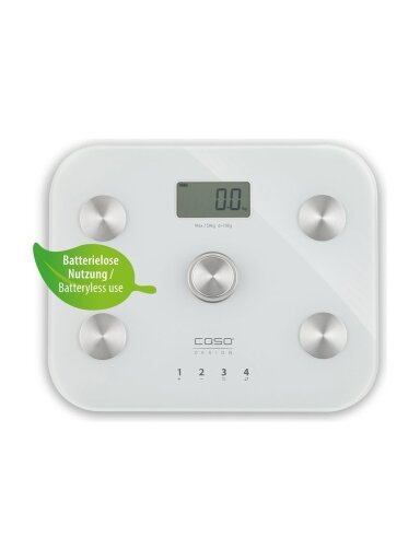 Caso | Scale | BodyEnergy Fit | Maximum weight (capacity) 150 kg | Accuracy 100 g | White