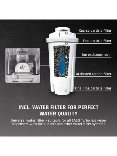 Caso Turbo hot water dispenser | HW 630 | Water Dispenser | 2600 W | 2.5 L | Plastic/Stainless Steel | Black/Stainless Steel Caso Turbo hot water dispenser | HW 630 | Water Dispenser | 2600 W | 2.5 L | Plastic/Stainless Steel | Black/Stainless Steel