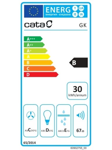 CATA Hood | GK 4500 X | Canopy | Energy efficiency class B | Width 51 cm | 360 m³/h | Slider | LED | Silver CATA Hood | GK 4500 X | Canopy | Energy efficiency class B | Width 51 cm | 360 m³/h | Slider | LED | Silver