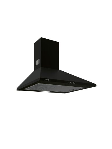 CATA | Hood | OMEGA 600 BK | Wall mounted | Energy efficiency class C | Width 60 cm | 645 m³/h | Mechanical | LED | Black CATA | Hood | OMEGA 600 BK | Wall mounted | Energy efficiency class C | Width 60 cm | 645 m³/h | Mechanical | LED | Black