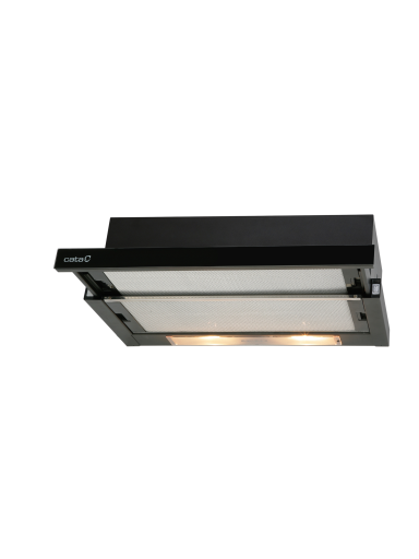 CATA | Hood | TF 2003 600 GBK | Telescopic | Energy efficiency class C | Width 60 cm | 390 m³/h | Mechanical control | LED | Black Glass CATA | Hood | TF 2003 600 GBK | Telescopic | Energy efficiency class C | Width 60 cm | 390 m³/h | Mechanical control | LED | Black Glass