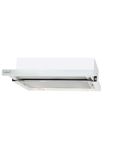 CATA | Hood | TF 2003 600 GWH | Telescopic | Energy efficiency class C | Width 60 cm | 390 m³/h | Mechanical control | LED | White Glass CATA | Hood | TF 2003 600 GWH | Telescopic | Energy efficiency class C | Width 60 cm | 390 m³/h | Mechanical control | LED | White Glass