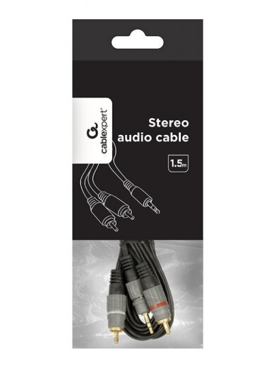 Cablexpert 3.5 mm stereo plug to 2xRCA plugs, gold-plated connectors, 1.5 | CCA-352-1.5M 2 Cablexpert 3.5 mm stereo plug to 2xRCA plugs, gold-plated connectors, 1.5 | CCA-352-1.5M 2