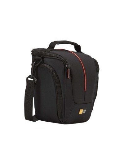 Case Logic | DCB-306 SLR Camera Bag | Black | * Designed to fit an SLR camera with standard zoom lens attached * Internal zippered pocket stores memory cards, filter or lens cloth * Side zippered pockets store an extra battery, cables, lens cap, or small