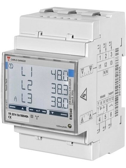 Carlo Gavazzi | Smart Power Meter, 3 phase, up to 65A | EM340 MID certificate Carlo Gavazzi | Smart Power Meter, 3 phase, up to 65A | EM340 MID certificate