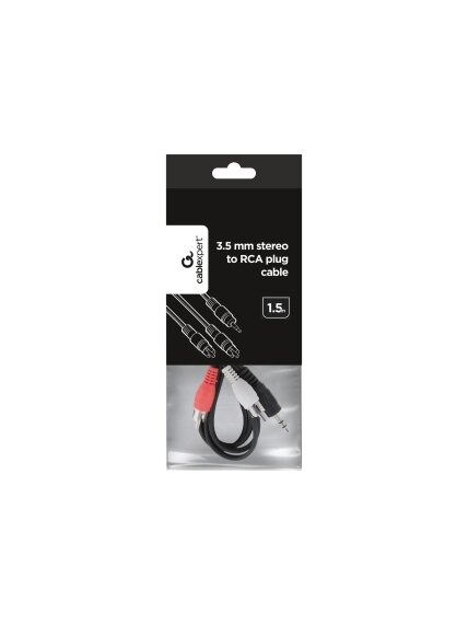 Cablexpert | 1.5m, 3.5mm/2xRCA, M/M | 3.5mm | 2 x RCA 2 Cablexpert | 1.5m, 3.5mm/2xRCA, M/M | 3.5mm | 2 x RCA 2