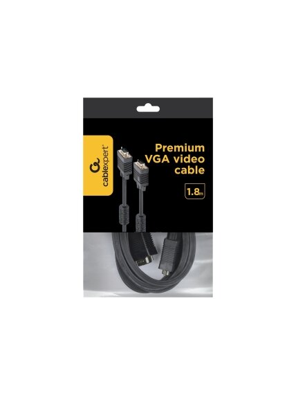 Cablexpert | 1.8m HD15 M/M | VGA (D-Sub) | VGA (D-Sub) | VGA to VGA | 1.8 m 5