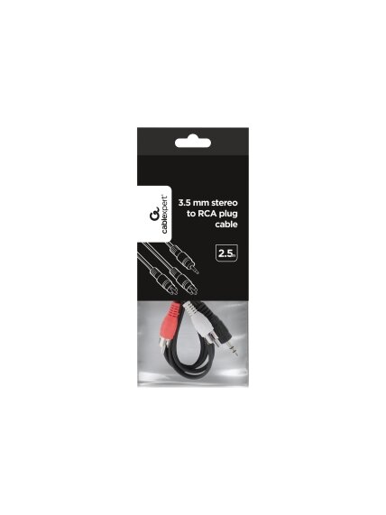 Cablexpert | 2.5m, 3.5mm/2xRCA, M/M | 3.5mm | 2 x RCA 5