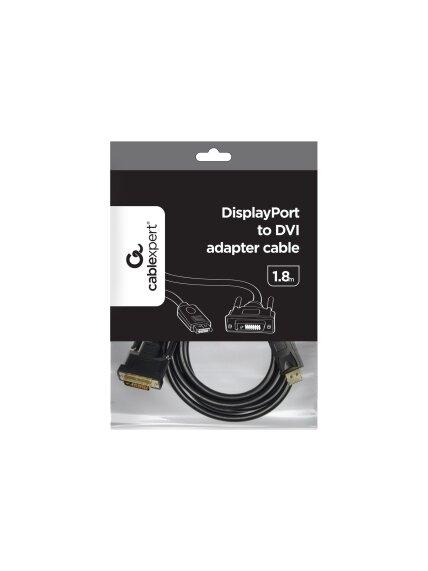 Cablexpert | Adapter cable | DisplayPort | DVI | DP to DVI-D | 1.8 m 4 Cablexpert | Adapter cable | DisplayPort | DVI | DP to DVI-D | 1.8 m 4