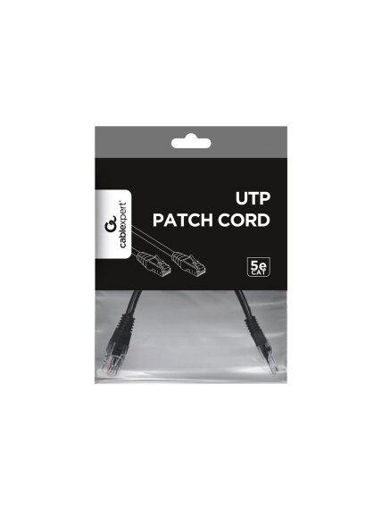 Cablexpert | Patch Cord Cat.5e UTP 0.25m | Black RJ-45 | RJ-45 1 Cablexpert | Patch Cord Cat.5e UTP 0.25m | Black RJ-45 | RJ-45 1